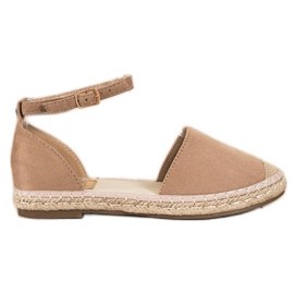 Kayla Beige Espadrilles med spänne