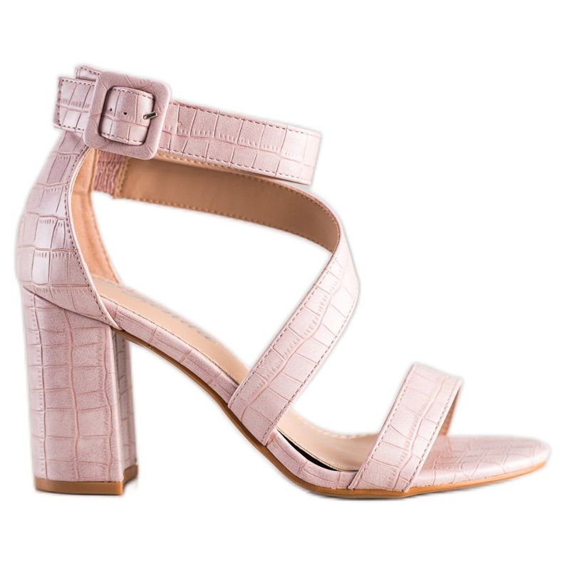 Renda Sandaler på en bar med ekoläder rosa