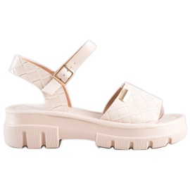 SHELOVET Sandaler på modeplattformen beige