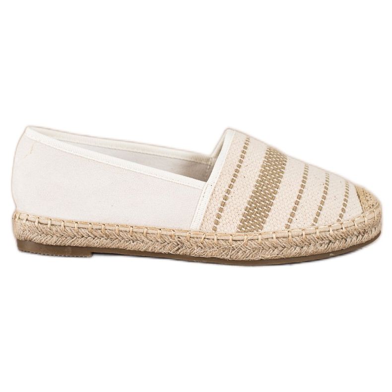 Ideal Shoes Espadriller med mönster beige