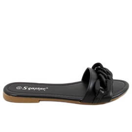 Svarta Tofflor med kedja svart CK205P Svart