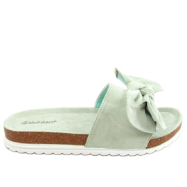 Aquamarine 7855 Gröna tofflor på korken