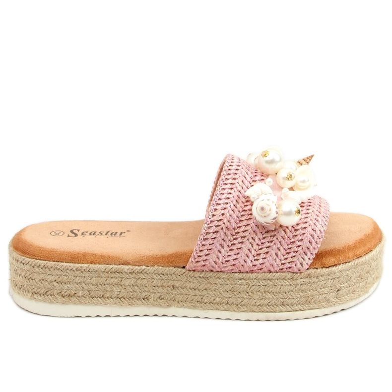 Tofflor espadriller med rosa skal CK117P Rosa
