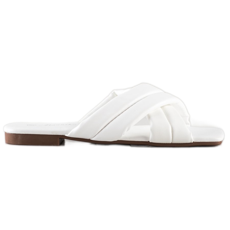 Mannika Bekväma Eco Leather Tofflor vit