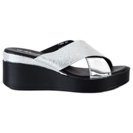 Weide Silver Wedge Tofflor