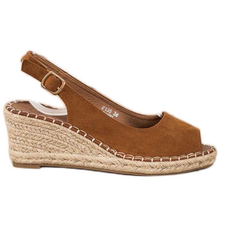 SHELOVET Casual Wedge Sandals brun