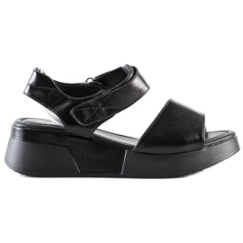 Weide Sandaler med kardborreband svart