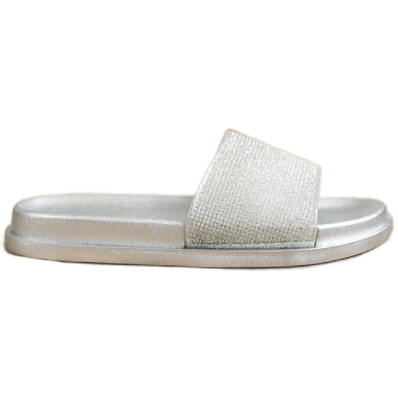 SHELOVET Silver blanka tofflor silver-