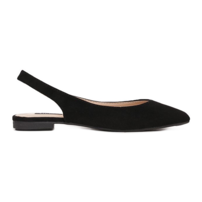 Mocka Ballerinas I Spitz Black Daisy svart