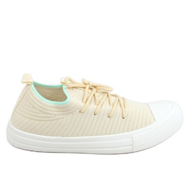 Sneakers för kvinnor beige strumpor PC06P LT.BEIGE