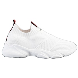 SHELOVET White Fashion Slip-On Sneakers vit