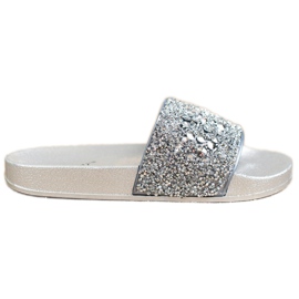 SHELOVET Tofflor Med Prydnader grå