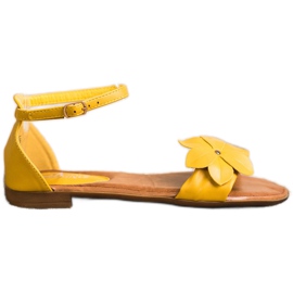 Diamantique Gula sandaler med blomma