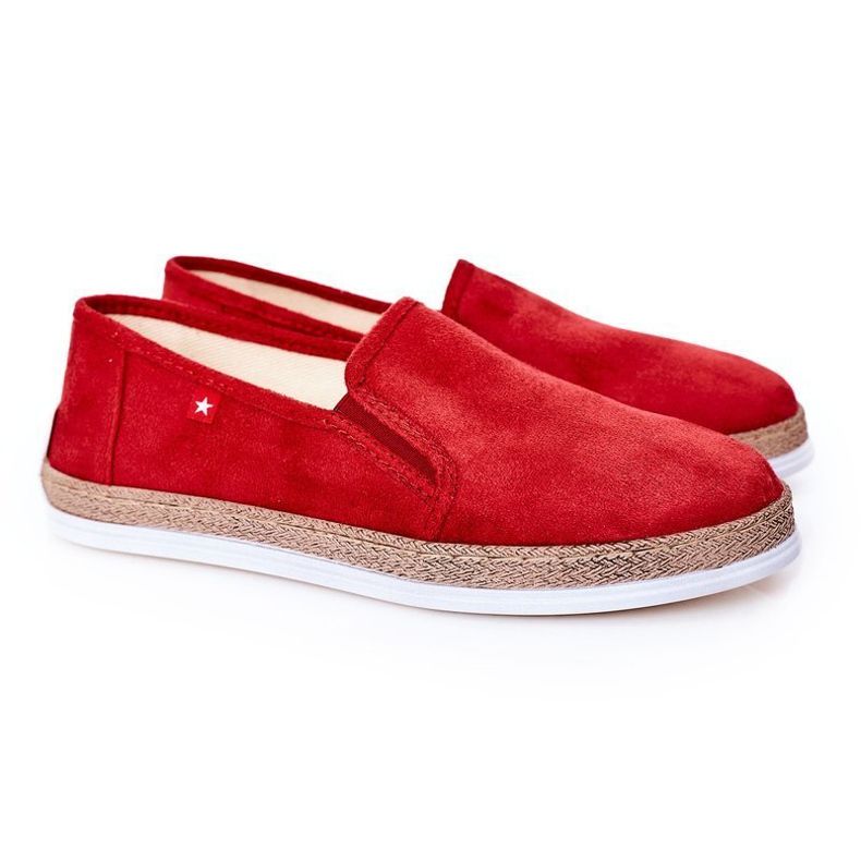 Mäns mocka Espadrilles Big Star HH176007 Röd
