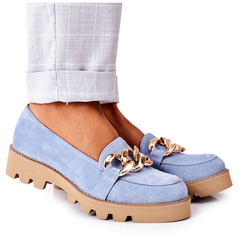 Mocka loafers Lewski Shoes 3040 Blå