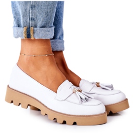 Läderloafers Lewski Shoes 3053 Vit