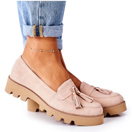 Mocka loafers Lewski Shoes 3053 Cappuccino beige