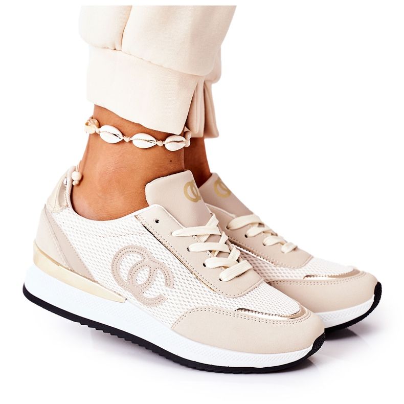 PE1 Kvinnors sportskor Sneakers Beige under kontroll