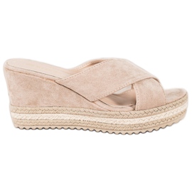 SHELOVET Sandaler i mocka beige