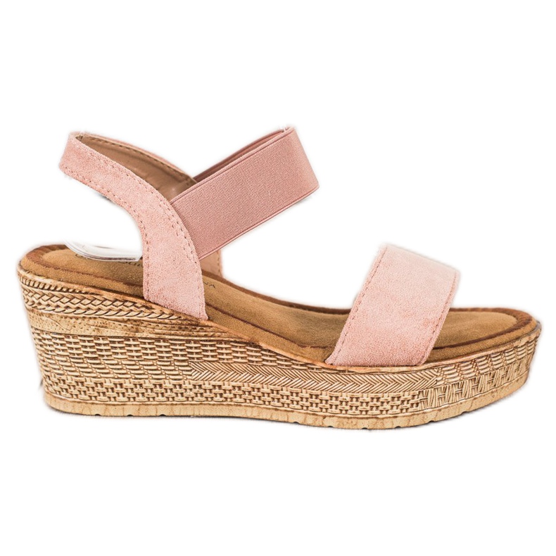 Queentina Lätta sandaler i mocka rosa