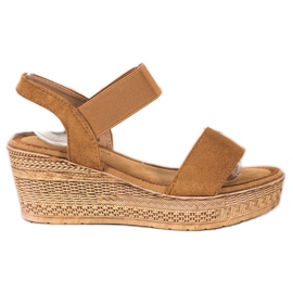 Queentina Lätta sandaler i mocka brun