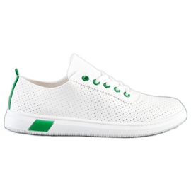 SHELOVET Openwork sneakers vit