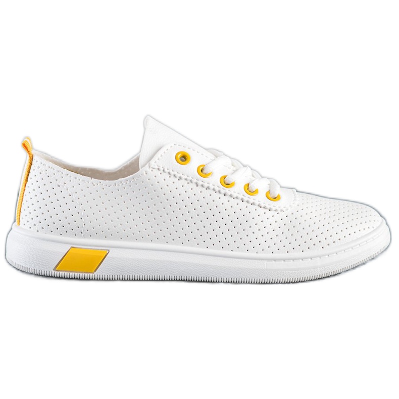 SHELOVET Openwork sneakers vit