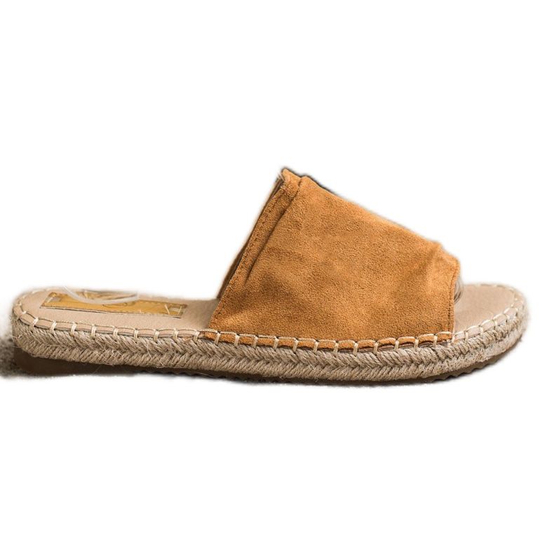 SHELOVET Klassiska mocka tofflor brun