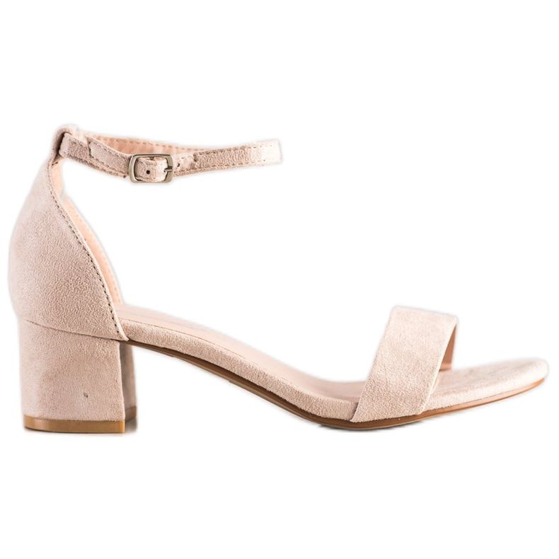 SHELOVET Sandaler på en låg bar beige