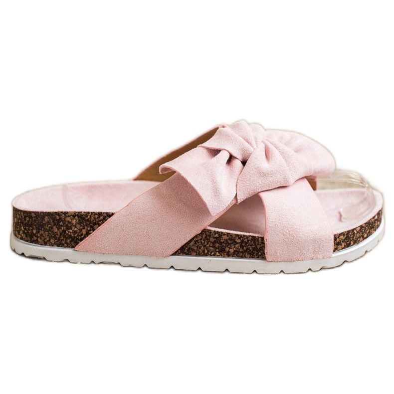 Ideal Shoes Moderiktiga tofflor rosa