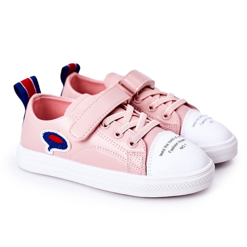 Apawwa Barnens rosa tecknade kardborrebandssneakers