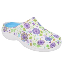 Befado damskor - blomma 3 vit / lila 154D103 violett