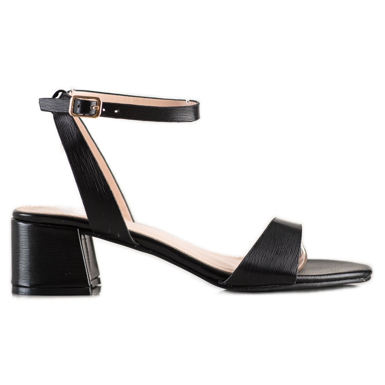 SHELOVET Eleganta svarta sandaler