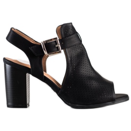 Renda Byggda sandaler med ekoläder svart