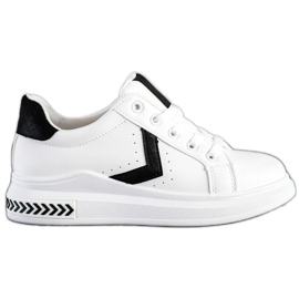 SHELOVET Eco Leather Sneakers vit