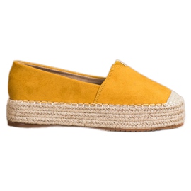Primavera Espadrilles på plattformen gul