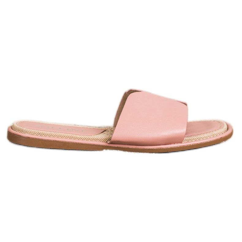 SHELOVET Eleganta Eco Leather Tofflor rosa