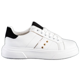 SHELOVET Eco Leather Sneakers vit