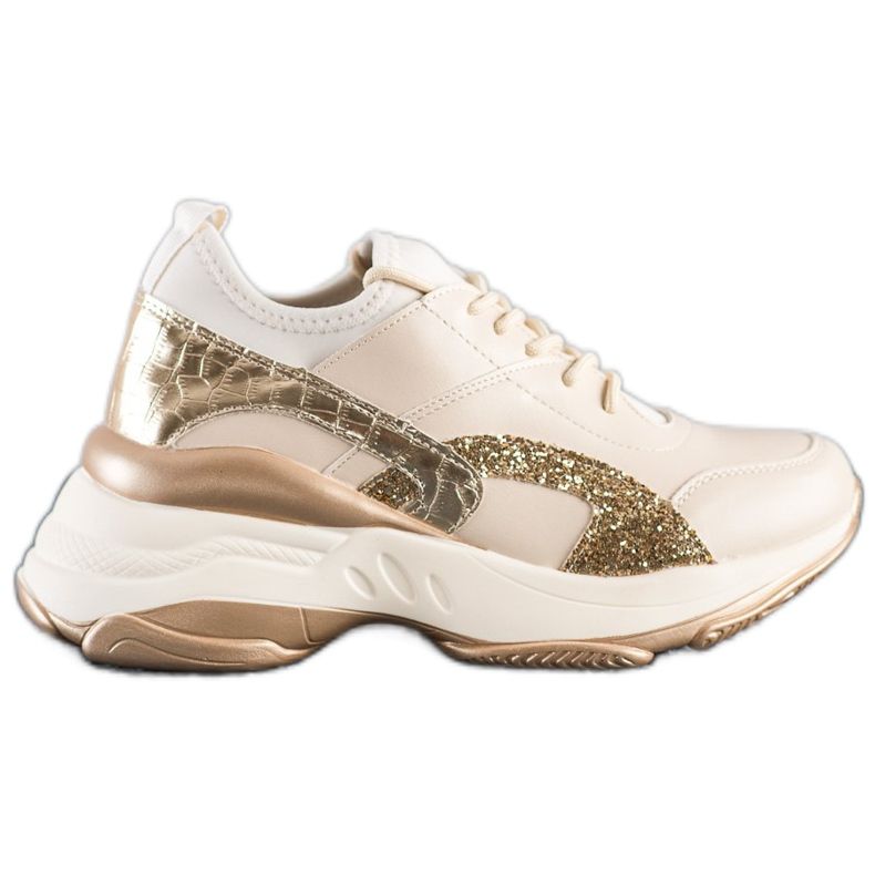 Melisa Tied Classic Sneakers beige gyllene