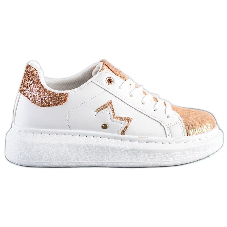 SHELOVET Snygga sneakers på plattformen vit