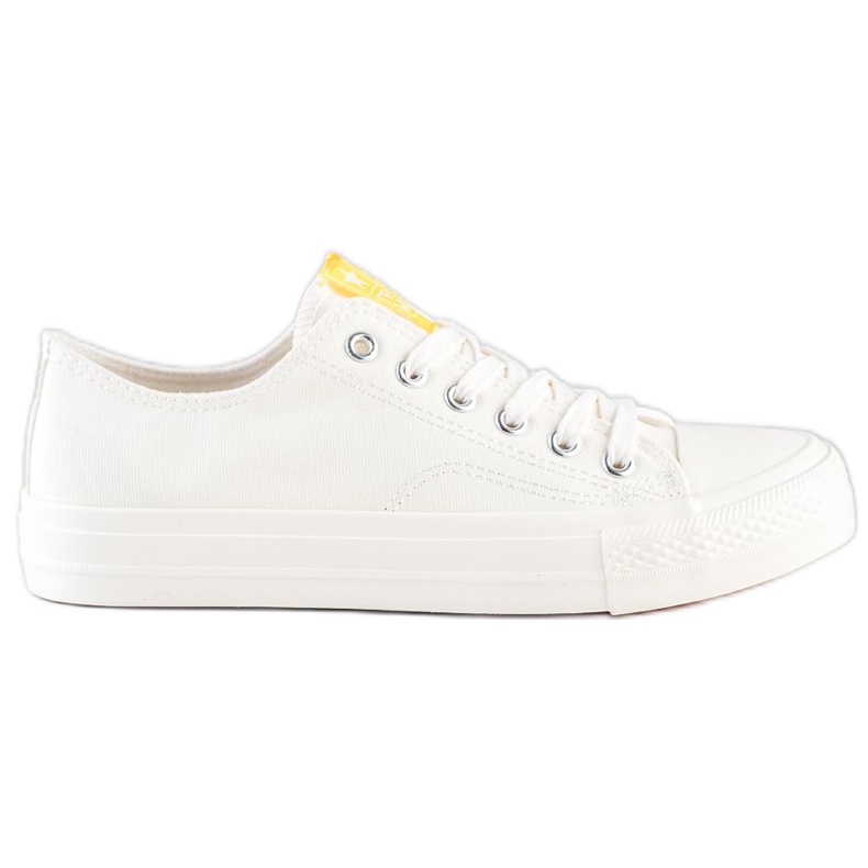 SHELOVET Klassiska vita sneakers