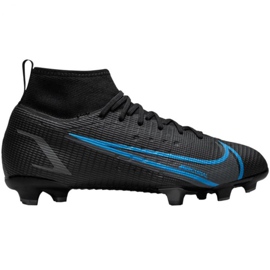Nike Mercurial Superfly 8 Pro Fg Jr CV0804-004 fotbollsskor svart svart