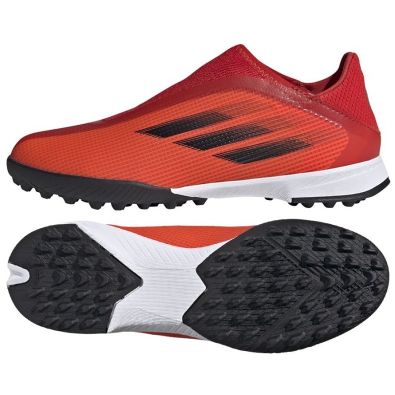 Adidas X Speedflow.3 Ll Tf Jr FY3255 fotbollsskor mångfärgad apelsiner och röda