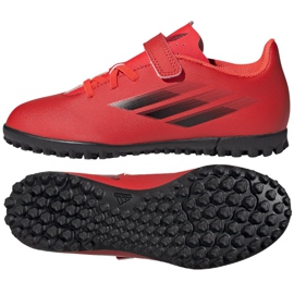Adidas X Speedflow.4 H&amp;L Tf Jr FY6874 fotbollsskor mångfärgad röd