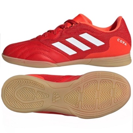 Adidas Copa Sense.3 In Sala Jr FY6157 fotbollsskor röd apelsiner och röda