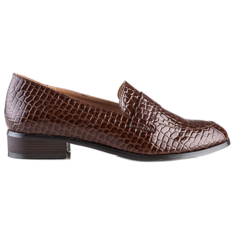 Snake Print VINCEZA loafers brun
