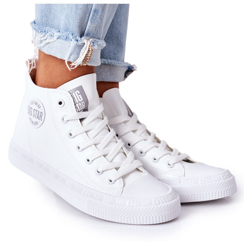 Höga sneakers för kvinnor Big Star GG274016 Vit
