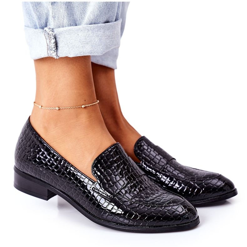 Lackerade Mockasiner Vinceza 21-10674 Svart