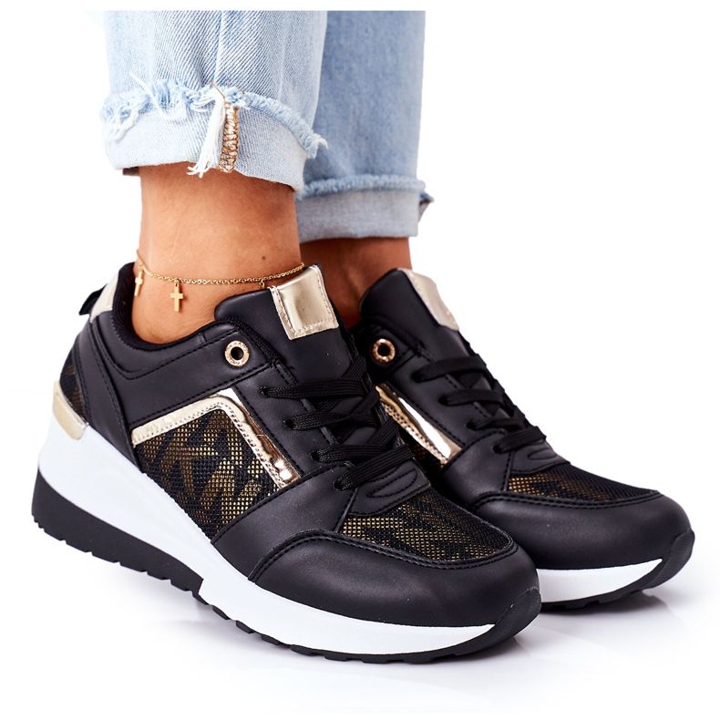 Black Wedge Sneakers Weekend svart