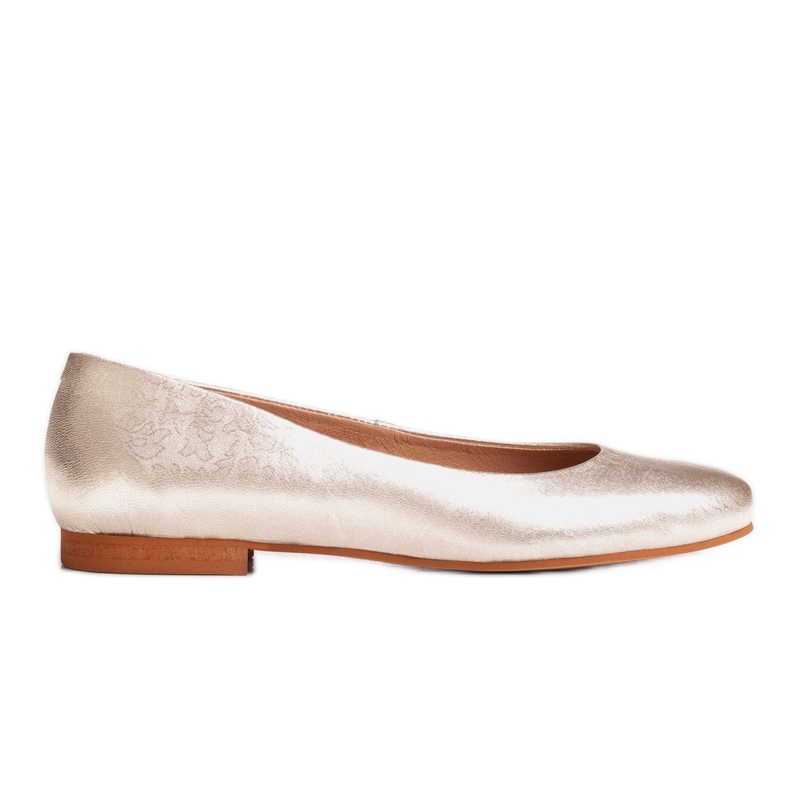 Marco Shoes Ballerinor i guldmocka gyllene